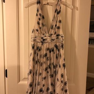 Open back, floral dress